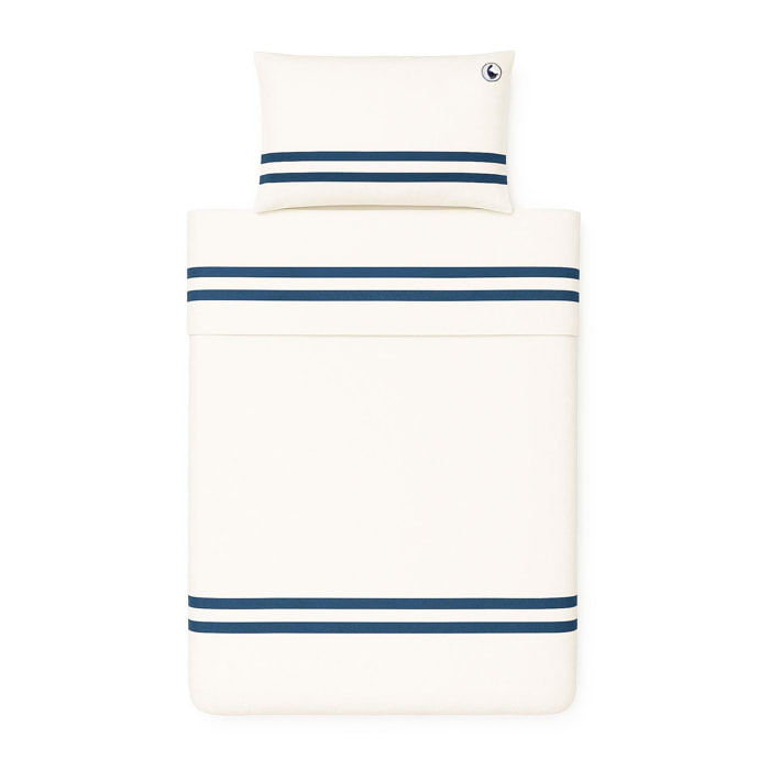 Juego de 3pzs color crudo (funda nórdica individual 155x200+30cm + sábana bajera 90x200+30cm + funda cojín 45x115cm) 100% algodón 180tc el ganso