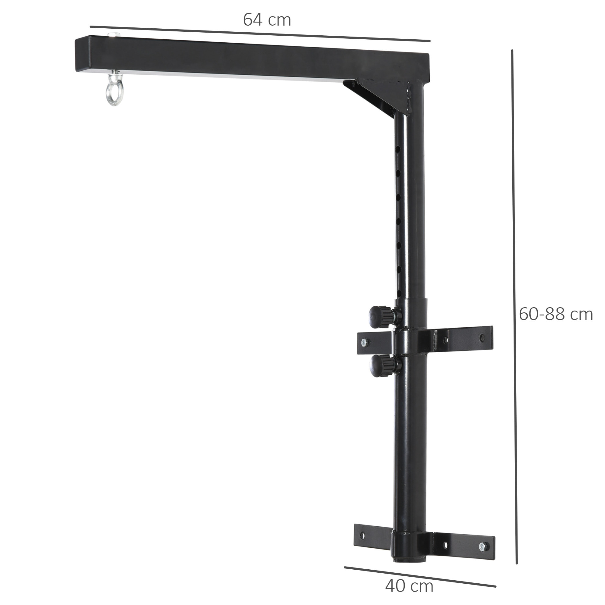 Soporte de Techo Saco Regulable Acero 57-81x40x63cm Negro