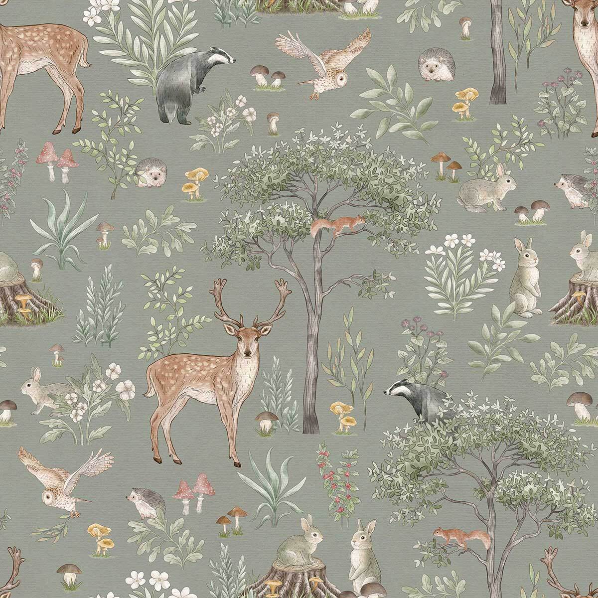 Papier peint enfant La Clairière  Intissé