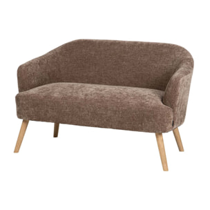 Sofa Velvet Marron 131x72x79 Cm