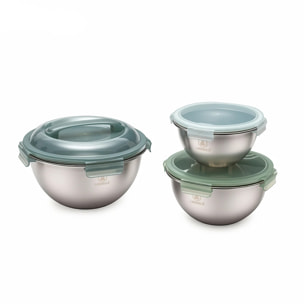 Set de 3 bols en inox 18/8 (20, 24 et 28 cm)