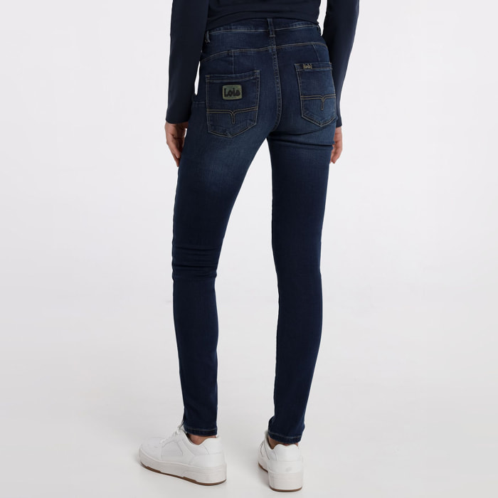 Jeans - skinny fit - azul denim