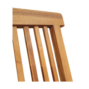 Fauteuil de jardin pliant en bois de teck massif huilé - TECKIA
