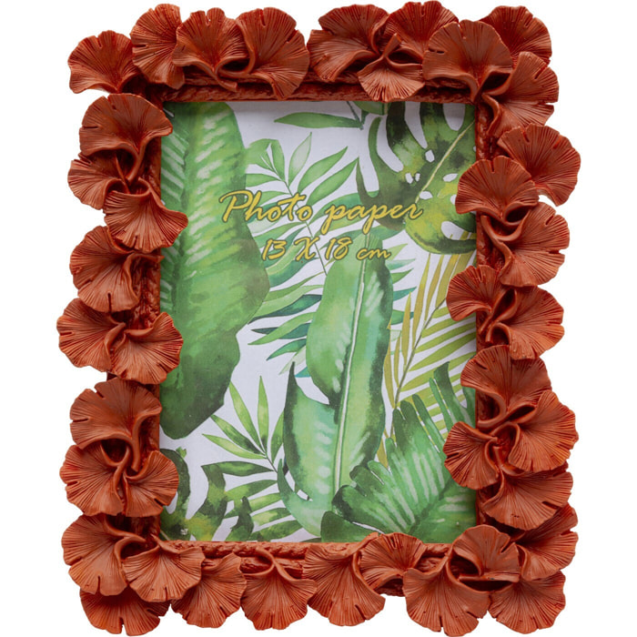 Cadre photo feuilles de ginkgo oranges 20x25cm Kare Design