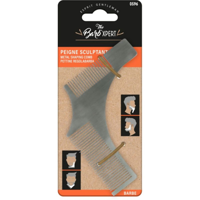 Peigne sculptant barbe BARB EXPERT scultant métal