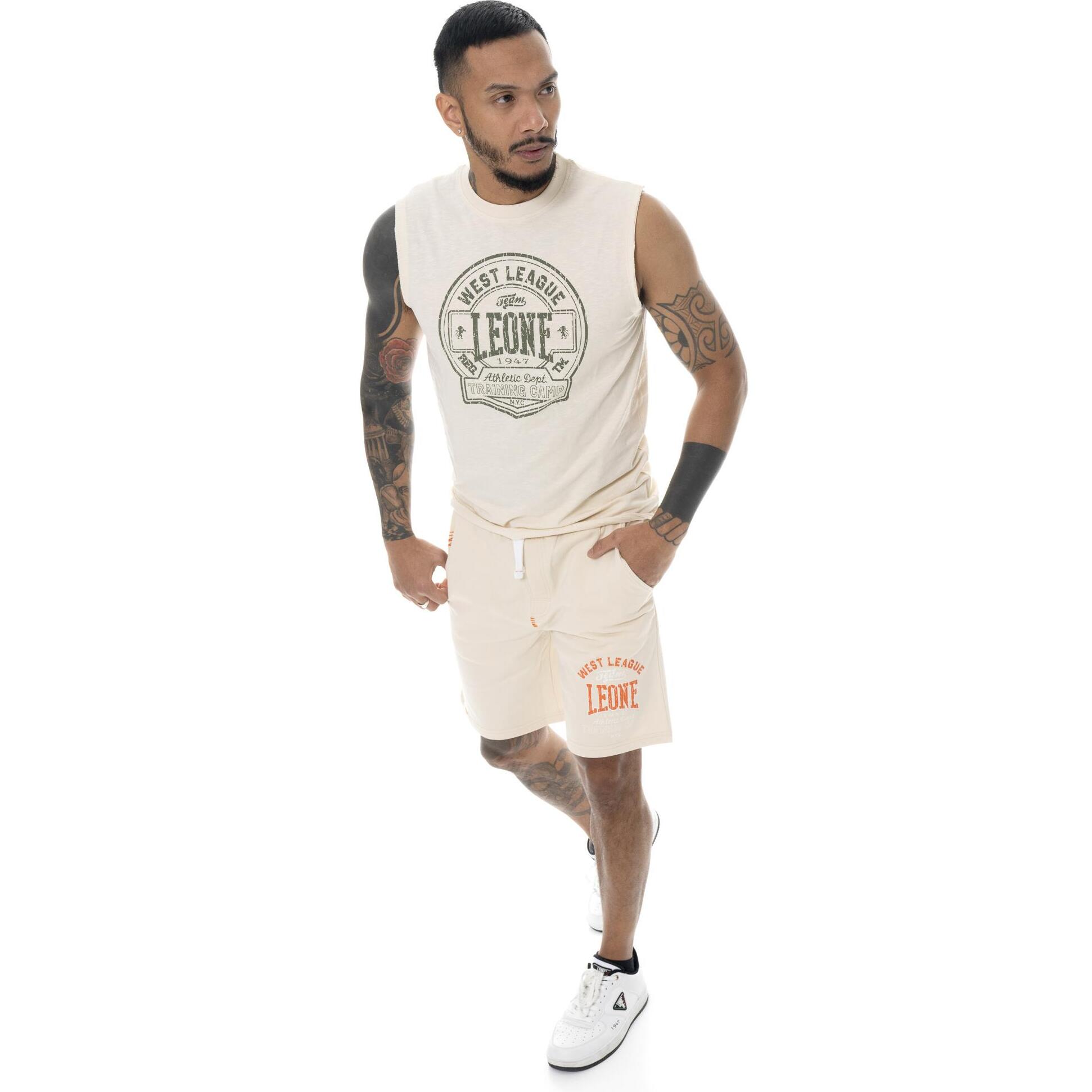 Pantalón corto de algodón para hombre Leone Military 1947