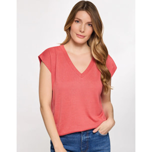 Camiseta Manga Cortal Coral - Imara