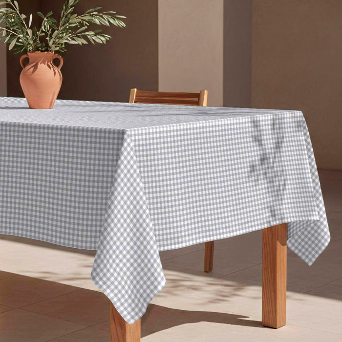 Mantel antimanchas Medina gris - 100% algodón -