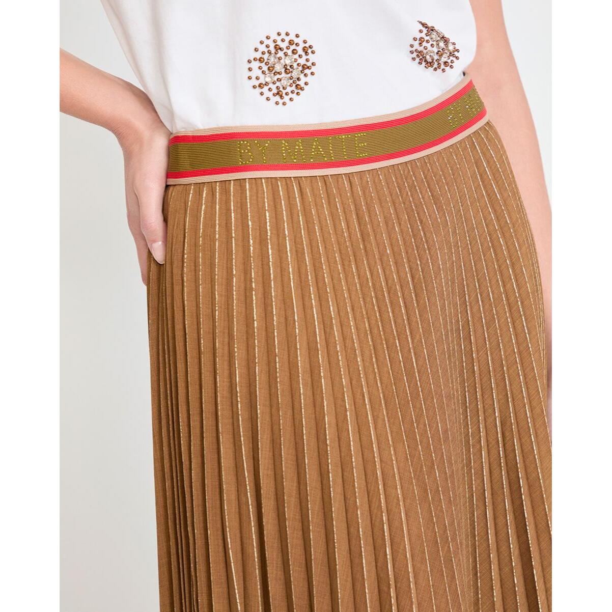 Gonna plissettata metallizzata