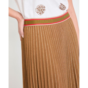 Gonna plissettata metallizzata