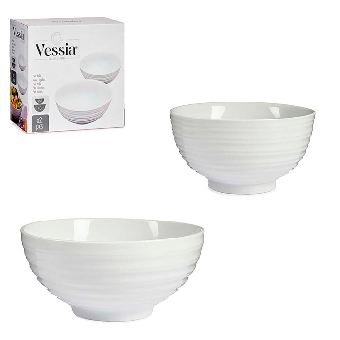 SET BOL GRANDE Y PEQUEÑO BLANCO