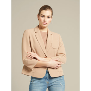 Elena Mirò - Blazer de cady elástico - Beige