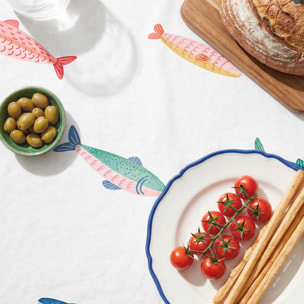 Nappe anti-taches CALYPSO MULTICOLORE - en 100 % coton