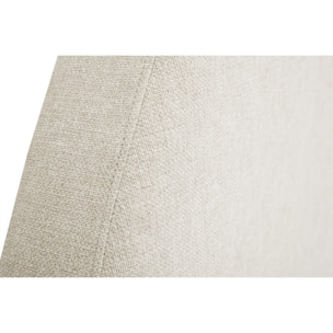 Tête de lit ronde en tissu beige L160 cm NAOMY