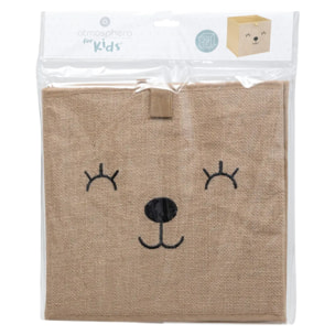 Bac de rangement enfant motif animal 29x29cm