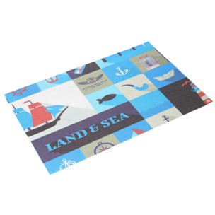 Tovaglietta in plastica mare blu rettangolare cm45x30