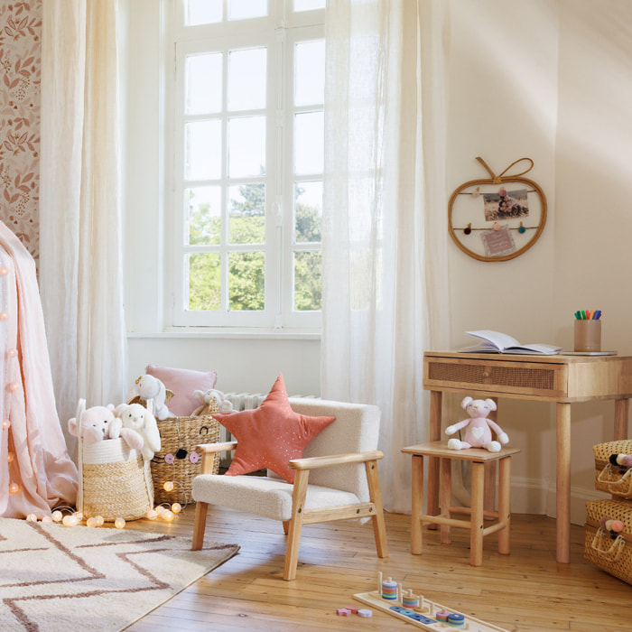 Fauteuil enfant "Basile" - écru - bouclette