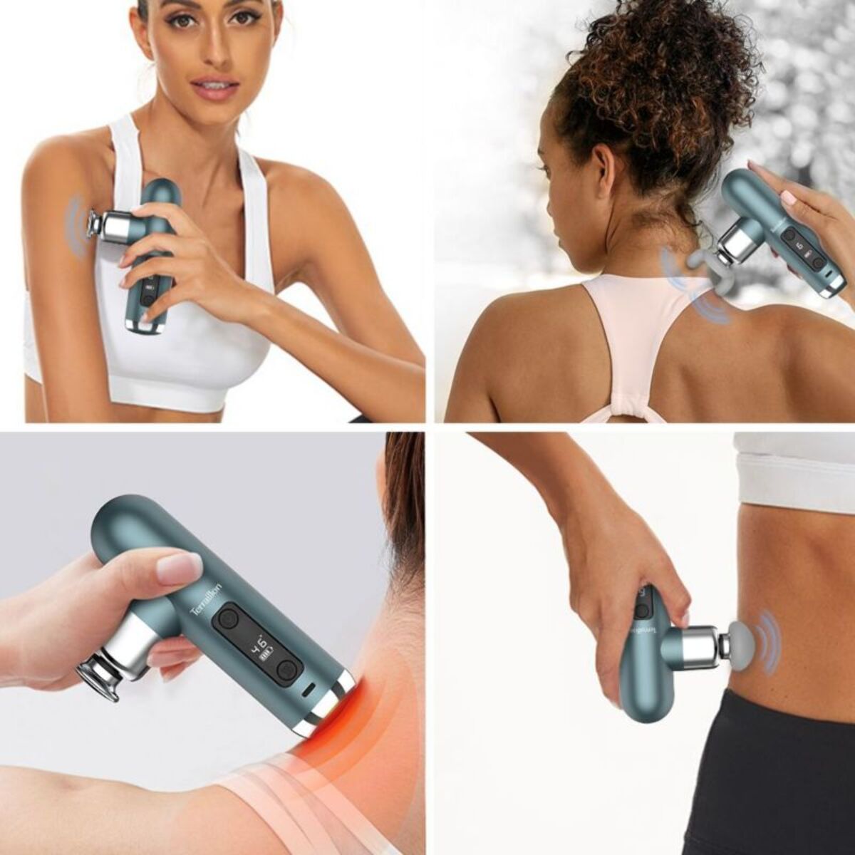 Masseur corps TERRAILLON Mini Massager 4 embouts