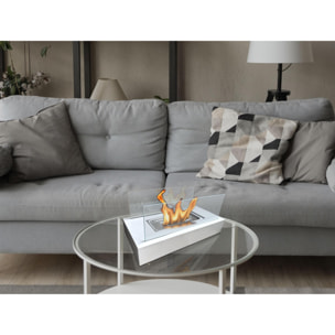 Chimenea de etanol de sobremesa con dos pantallas de cristal templado ALGEIROS W PURLINE 750 W