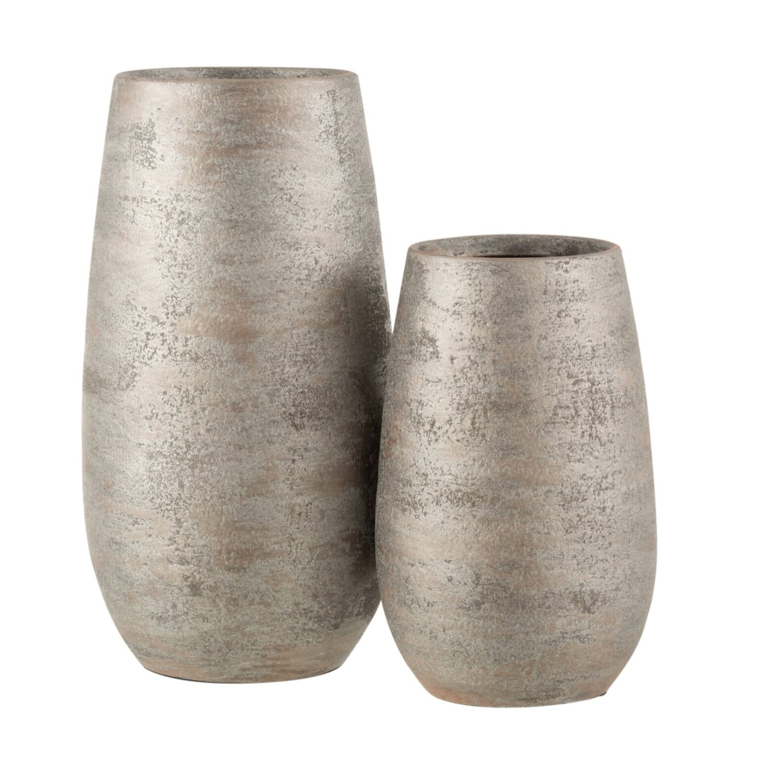 J-Line vase Irrégulier Rugueux - céramique - argent - large - 41 cm de hauteur