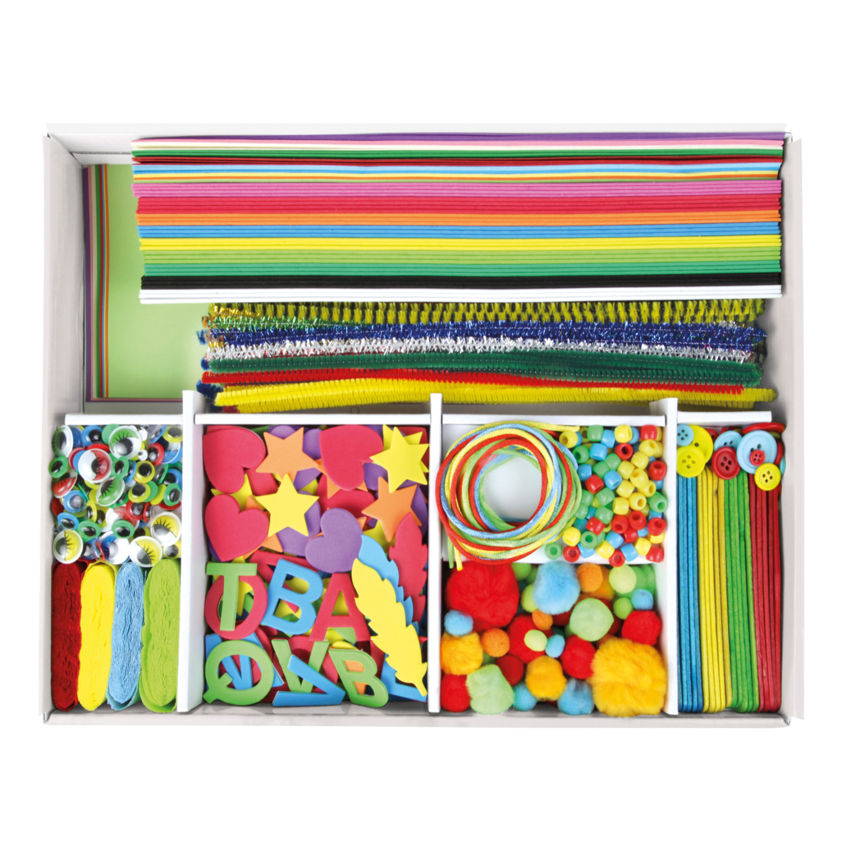 Grande Scatola del Fai da Te - per Lavoretti Creativi con 800 pezzi assortiti