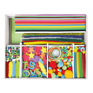 Grande Scatola del Fai da Te - per Lavoretti Creativi con 800 pezzi assortiti