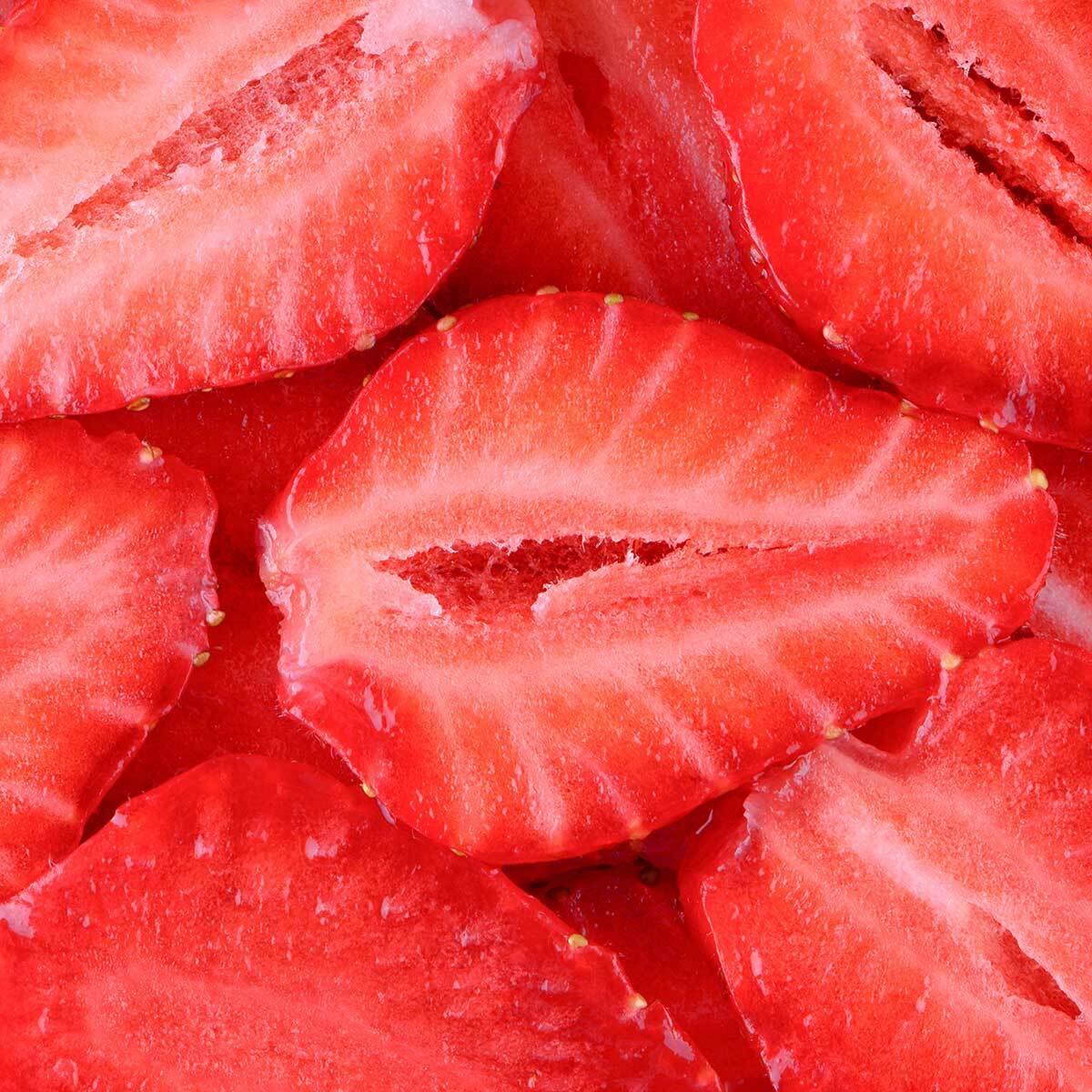 Affiche cuisine salade de fraises Affiche + cadre en bois - Chêne