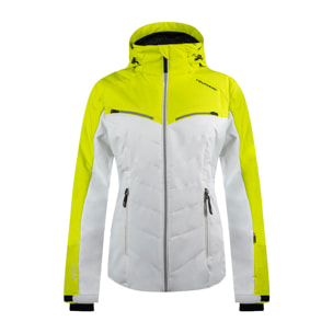 CHAQUETA MUJER PUFFY BLANCO-AMARILLO