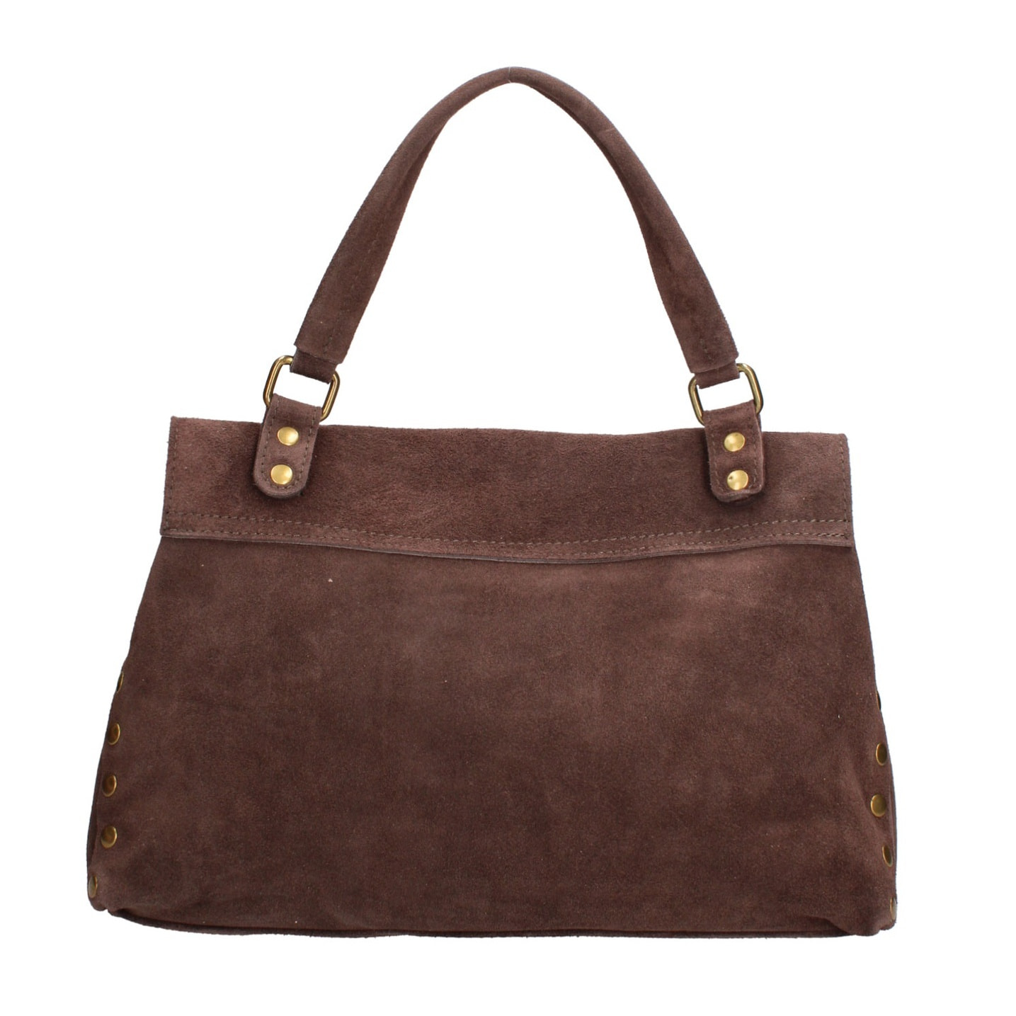 Borsa a mano da donna Made in Italy - Modello Zelia Elite - Pelle scamosciata - 37.0 x 22.0 x 15.0 cm