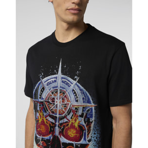 PHILIPP PLEIN Round Neck T-Shirt Chrome Skull Stones