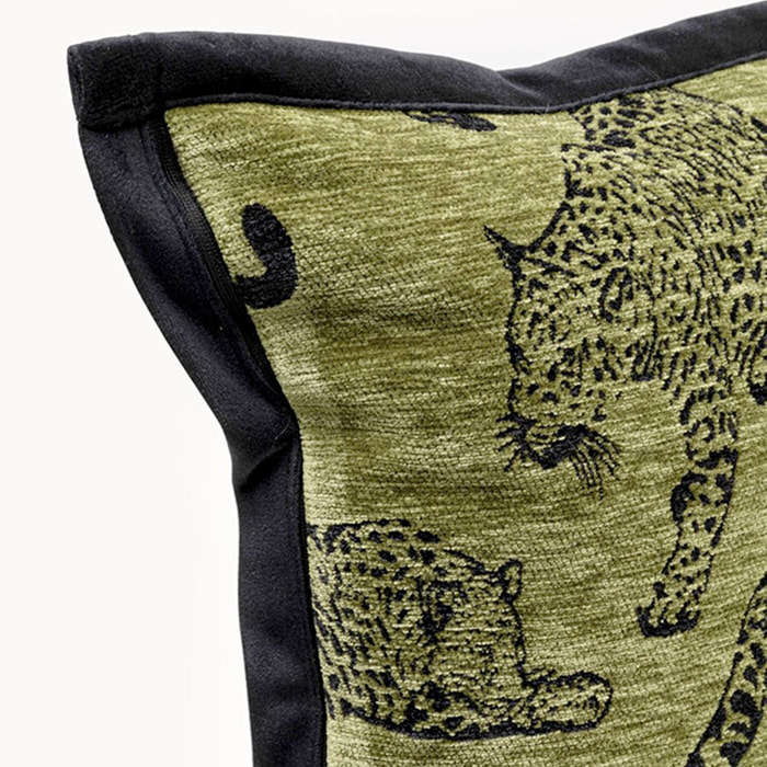 Coussin vert léopards Kare Design