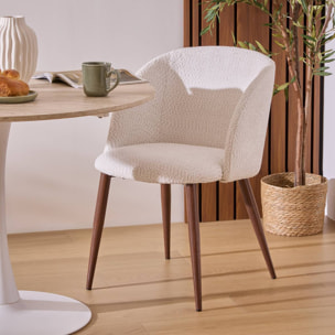 Fauteuil "Celeste" blanc L60xp54xH80cm