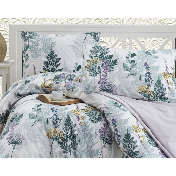 Parure housse de couette et taie(s) d'oreiller coton imprimé