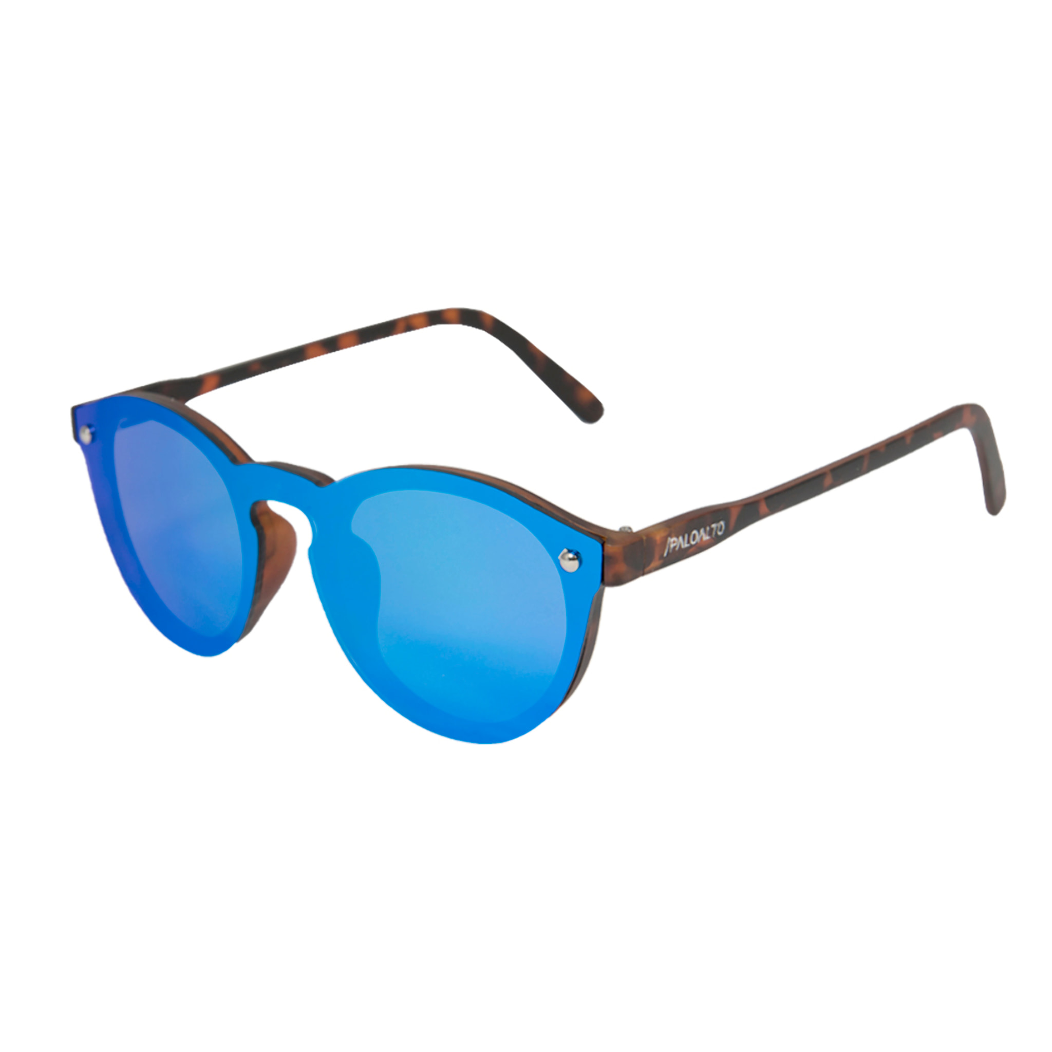 Gafas de sol PALO ALTO RIGA - Mate demi marrón y revo azul cielo / Plana
