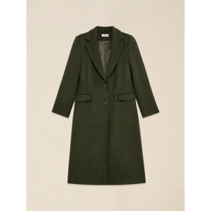 Oltre - Cappotto lungo misto lana - Verde militare