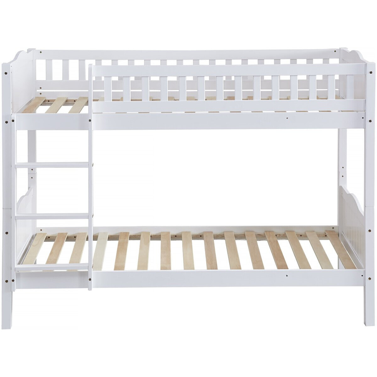 Lit superposé enfant "Gabriel" - Bois - Blanc - 90 x 190 cm