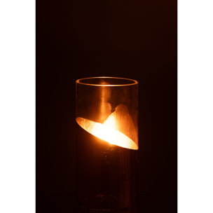 J-Line photophore Moa - verre - transparent/or - small