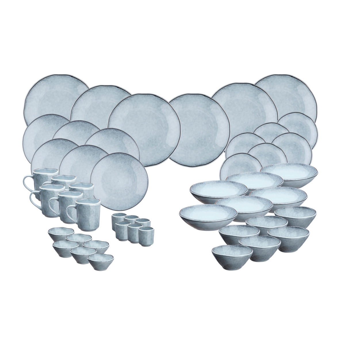 Service Complet CLOUD - 48 pièces - Gris orage