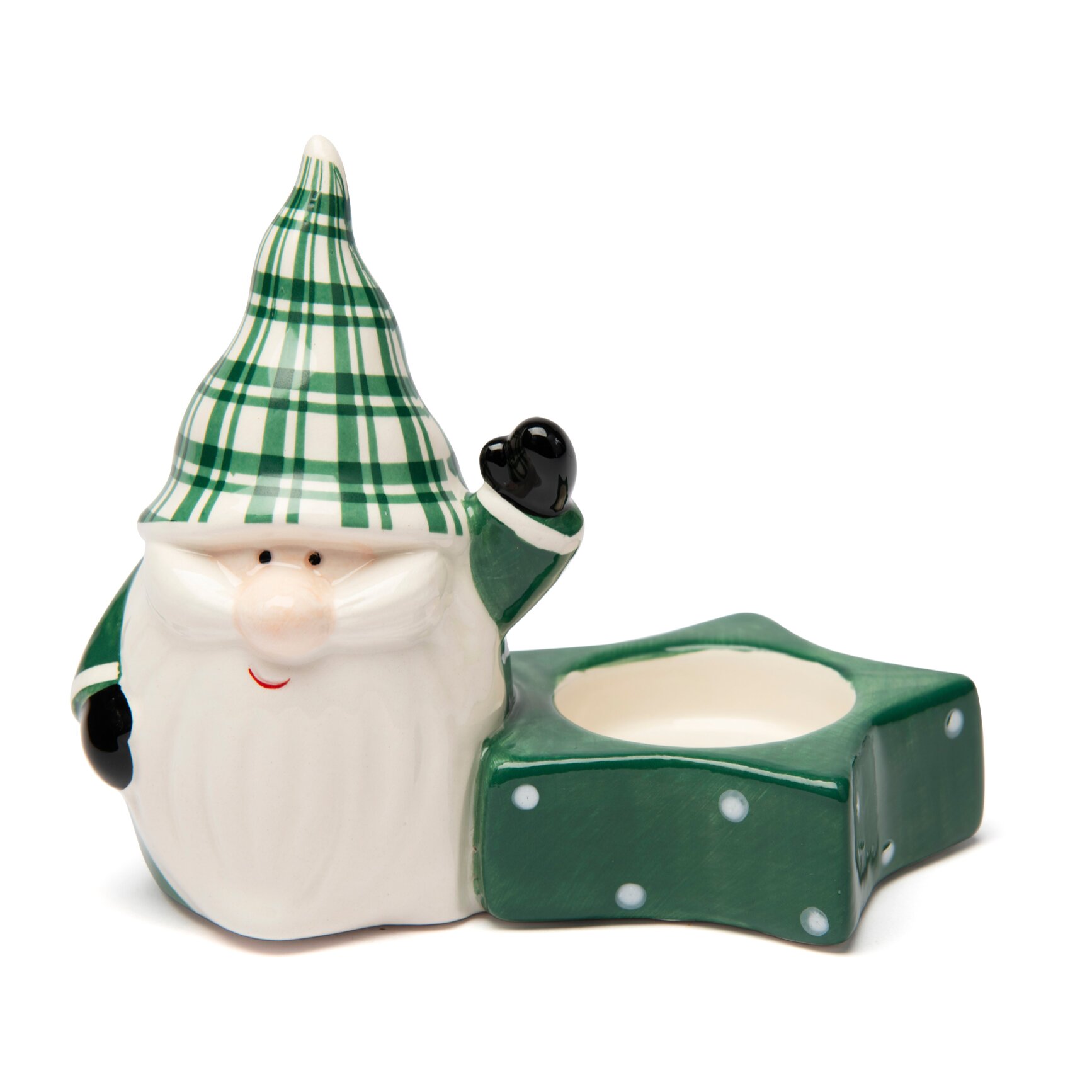 Porta Candela Excelsa- Green Winter, Ceramica Verde