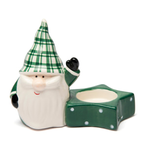 Porta Candela Excelsa- Green Winter, Ceramica Verde