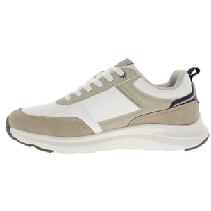 Armata di Mare Scarpe Uomo Sneakers Casual Stringate con Soletta Rimovibile in Memory Foam AMU S25N721 Light Beige