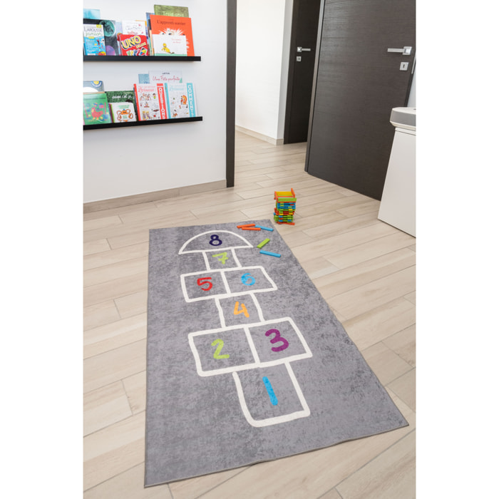 Stampa - tapis enfant lavable à motif, gris