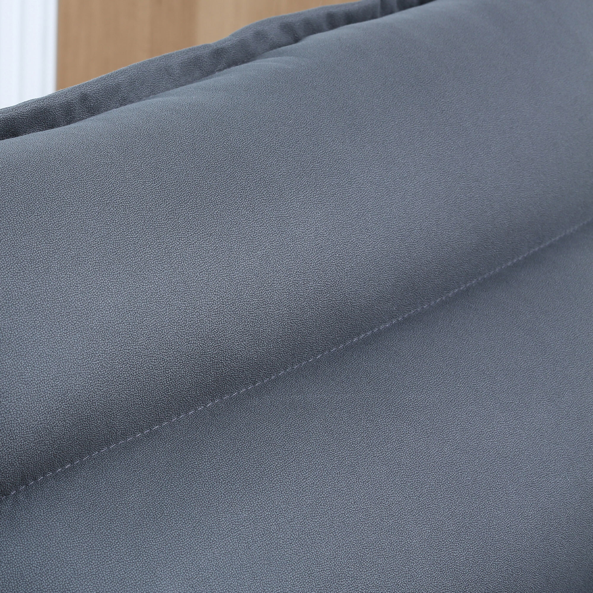 Fauteuil relax pivotant inclinaison réglable 5 niveaux tissu velours microfibre anthracite