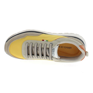 Armata di Mare Scarpe Uomo Sneakers Casual Stringate con Soletta Rimovibile in Memory Foam AMU S25D742 Beige Yellow