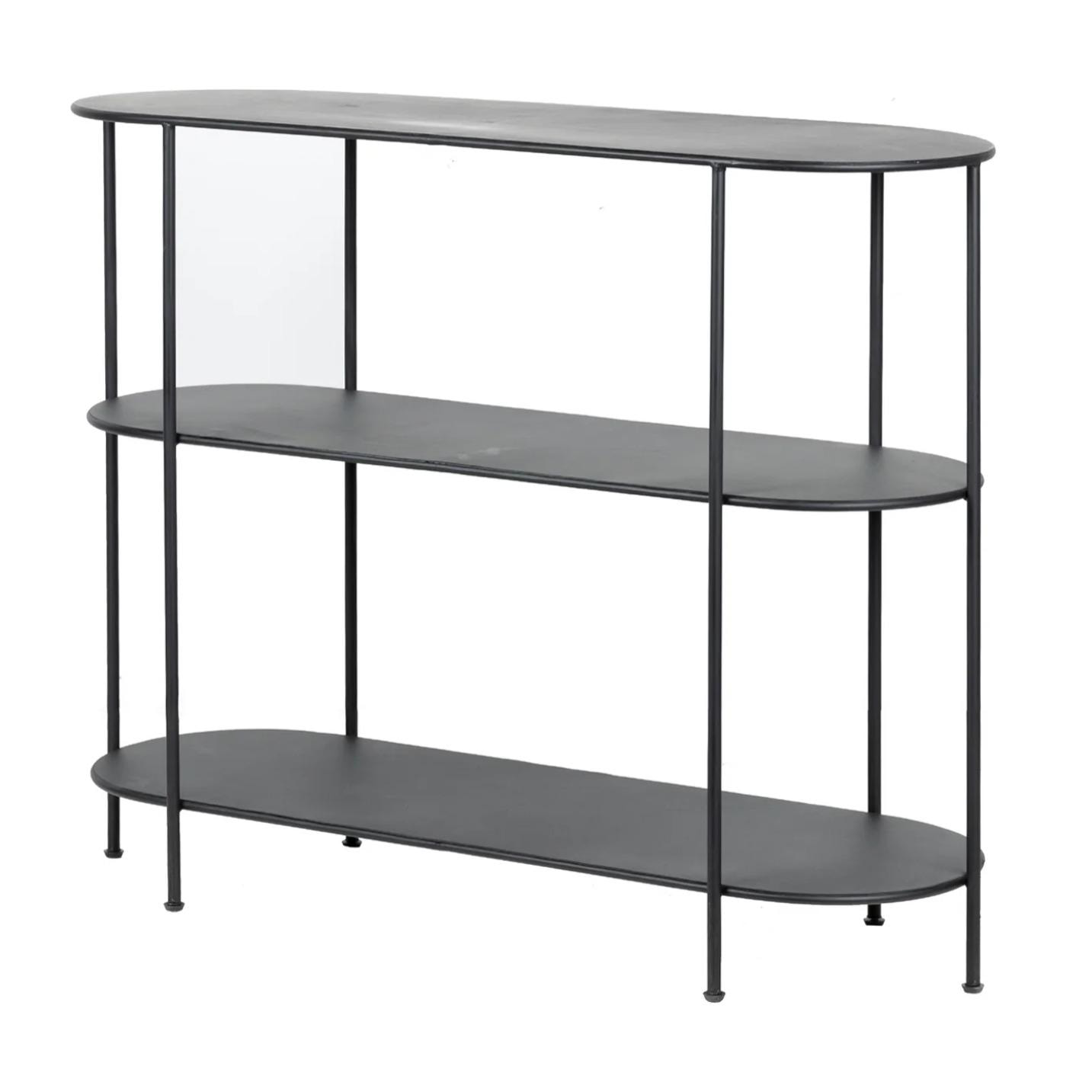 Consola Metal Negro 100x35x80 Cm