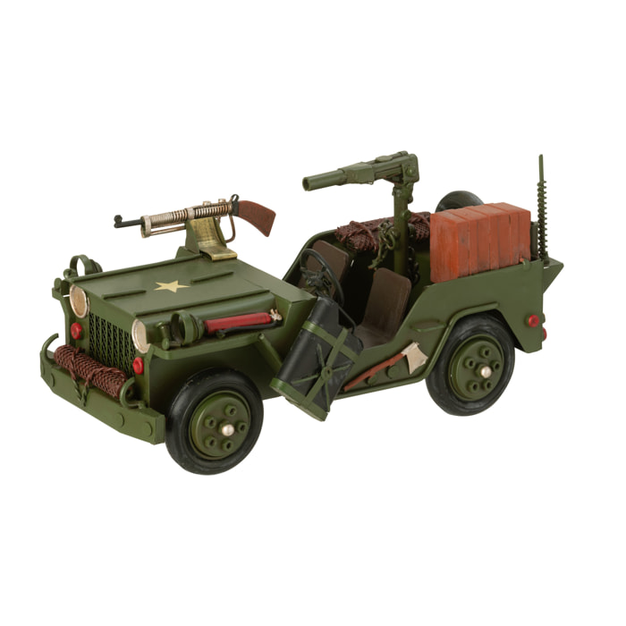 J-Line décoration 4x4 Antique - métal - kaki groen