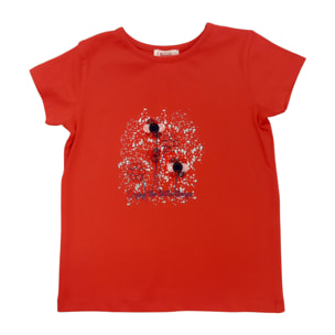 TSHIRT FLOWERS RED