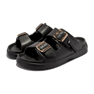 Sandalias Abiertas de Mujer Hebilla Ajustable Vibe Negro