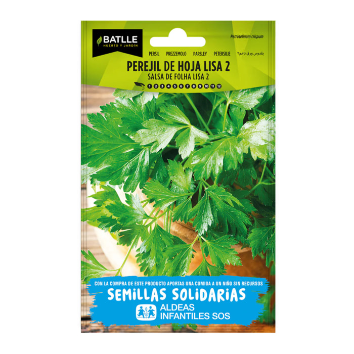 Semillas de Perejil de hoja lisa 2 BatlleBio ALDEAS INFANTILES