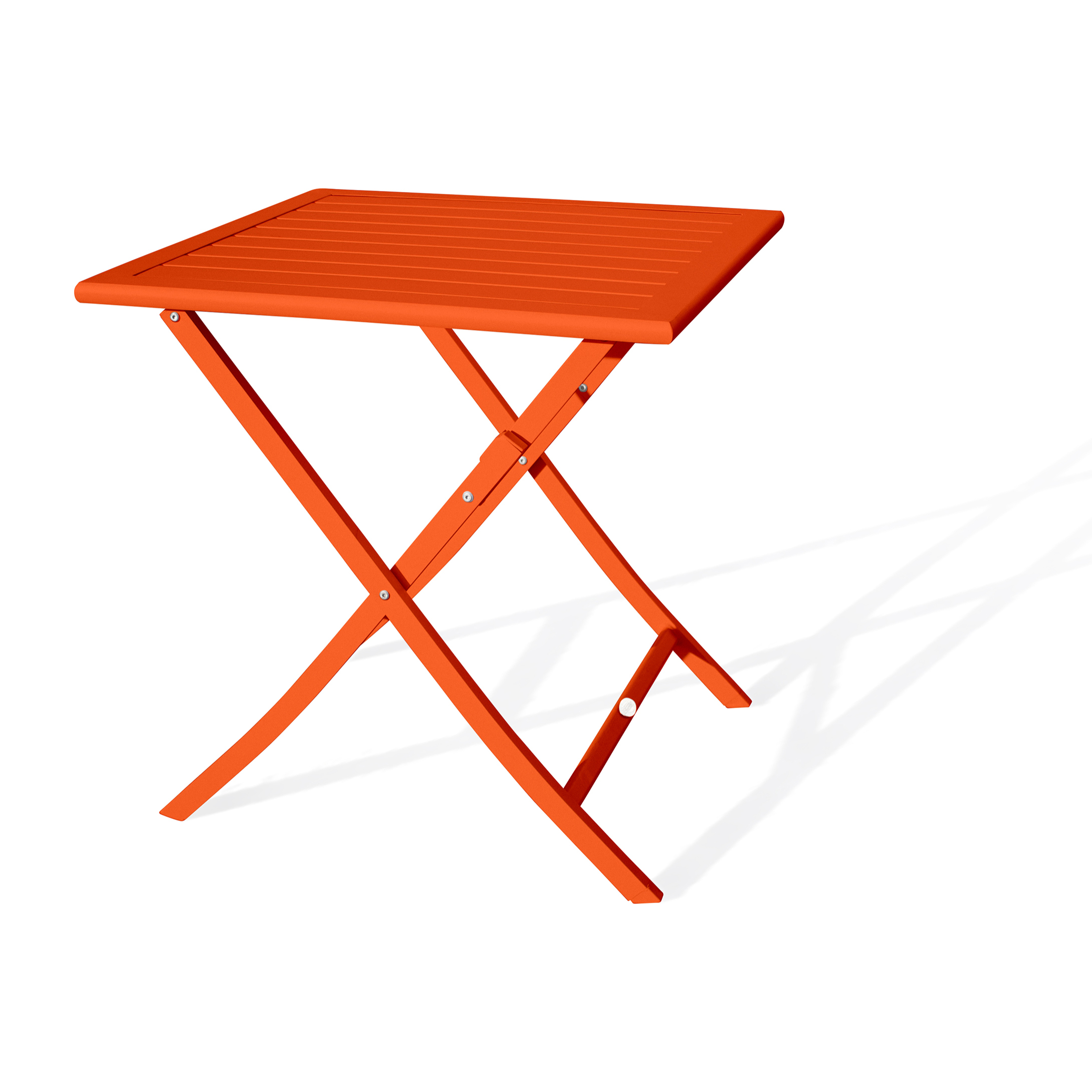 MARIUS - Table de jardin pliante en aluminium orange